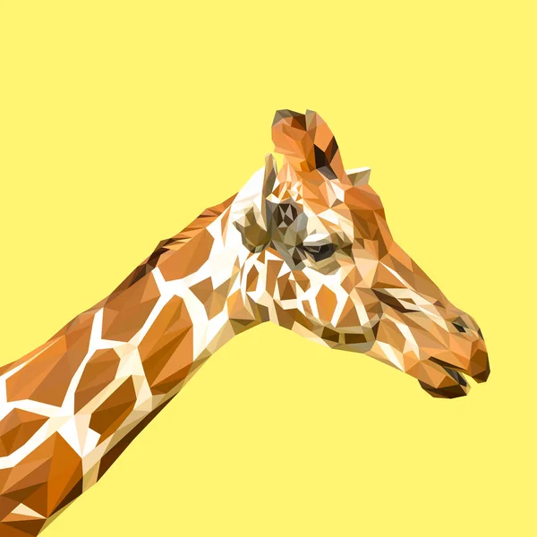 Дизайн жирафа с низким поли — стоковый вектор