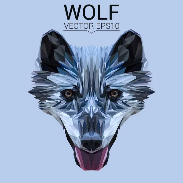 Wolf Low Poly Design — Stockvektor