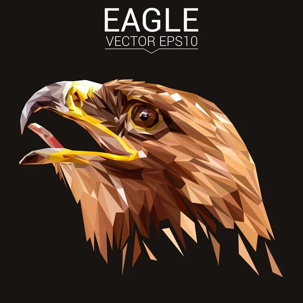 Eagle nízké poly design — Stockový vektor