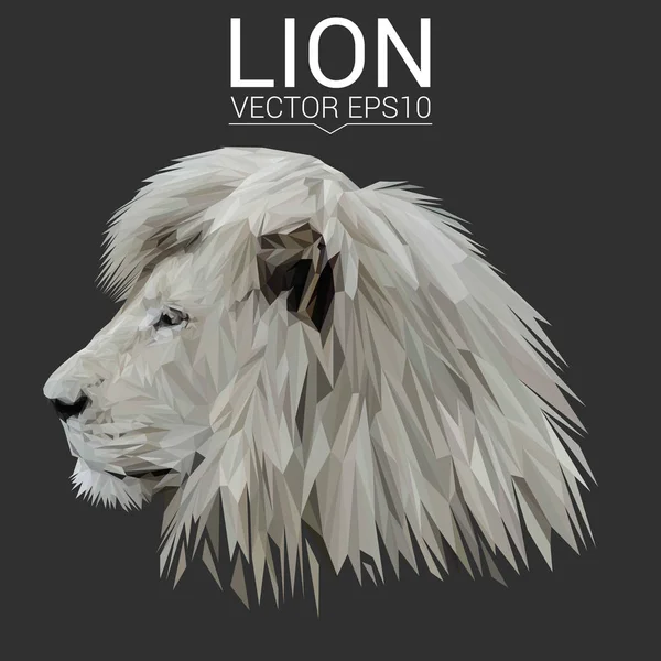 Lion nízké poly design — Stockový vektor