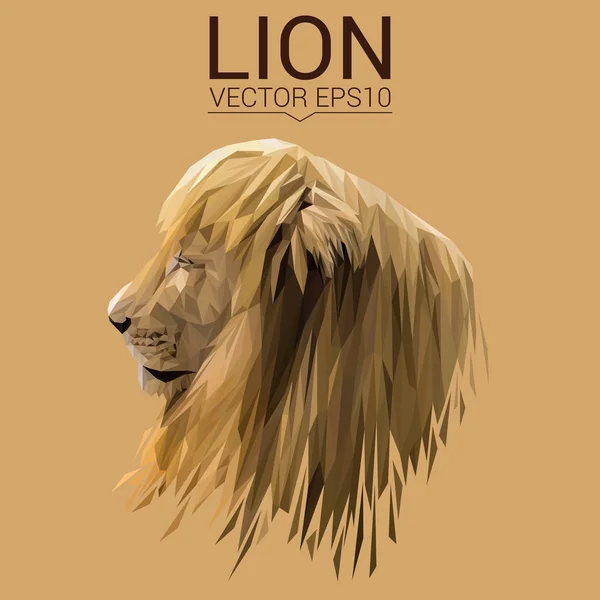 Lion nízké poly design — Stockový vektor