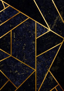 Altın çizgilerle modern poster