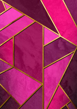 Altın çizgilerle modern poster