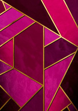 Altın çizgilerle modern poster