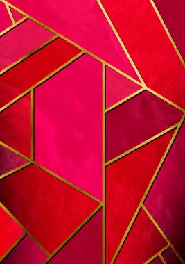 Altın çizgilerle modern poster