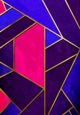 Altın çizgilerle modern poster