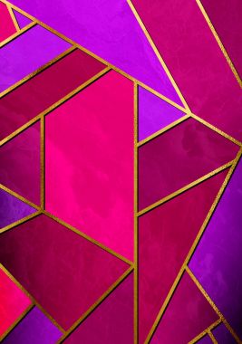 Altın çizgilerle modern poster