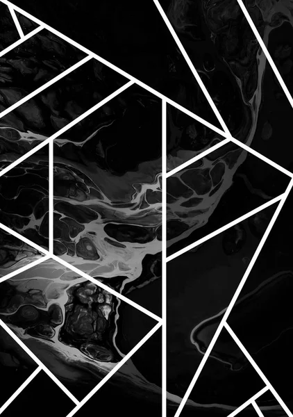 Altın çizgilerle modern poster