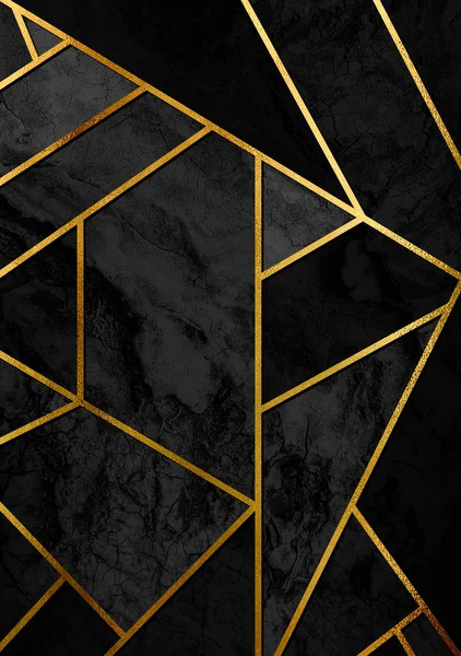 Altın çizgilerle modern poster