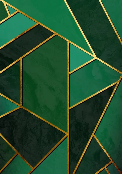 Altın çizgilerle modern poster