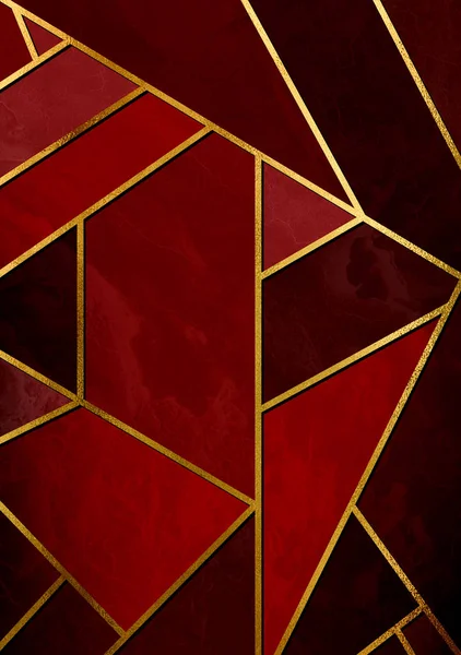 Altın çizgilerle modern poster