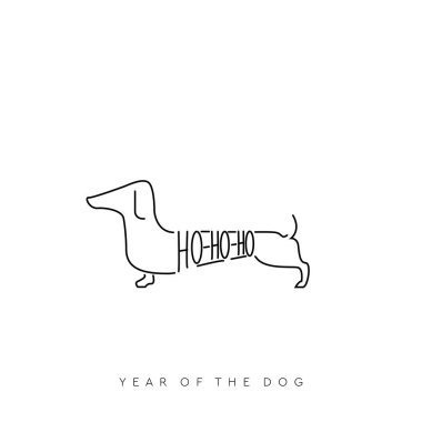 Köpekler illüstrasyon 2018 yıl.