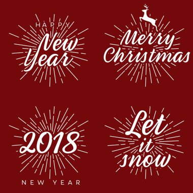 Yeni yıl ve mutlu Noeller işaretleri