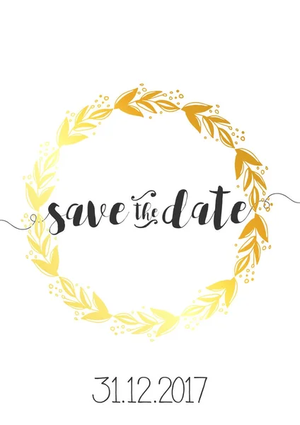 Save the date. New Year. — Stock Vector