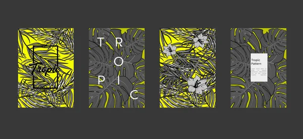 Тропічний Візерунок Фон Векторні Ілюстрації — стоковий вектор
