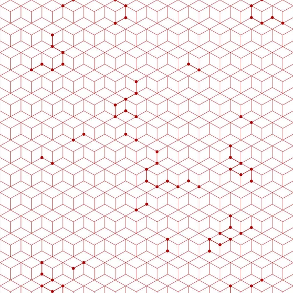 Abstract Design Met Rode Blokjes Creatieve Achtergrond — Stockvector