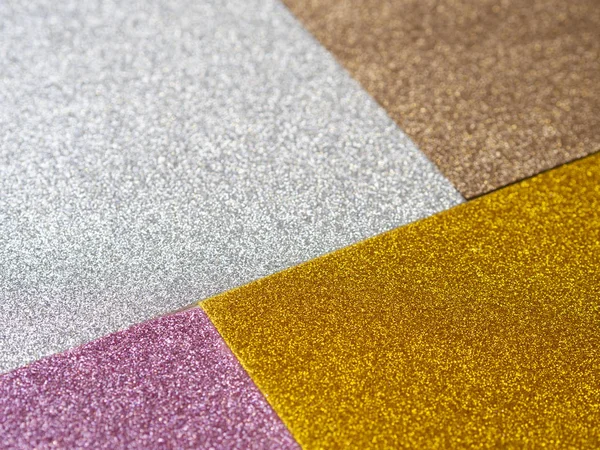 Verschillende kleur glitter glitter schuim close-up mozaïek stilleven — Stockfoto