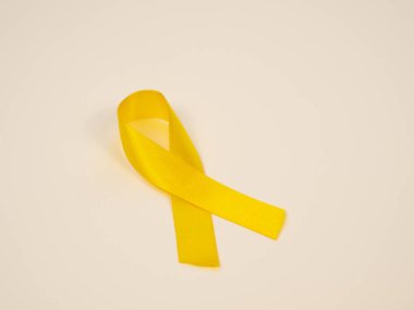 Hayat Altın Kurdele Çocukluk Kanser Bilinci Beyaz Masa Sağlık Konseptinde