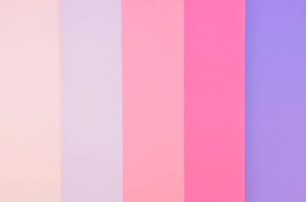 Paper gradient vertical stripes. Top view pastel tones from violet to light pink — Stock Photo, Image