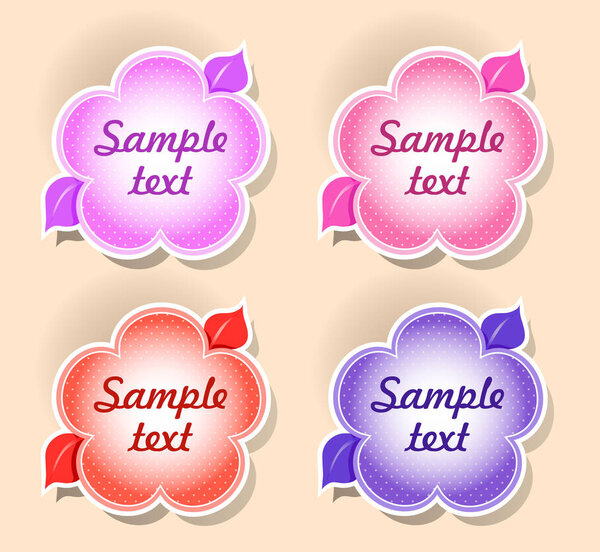 Метка цветов на бежевом фоне
