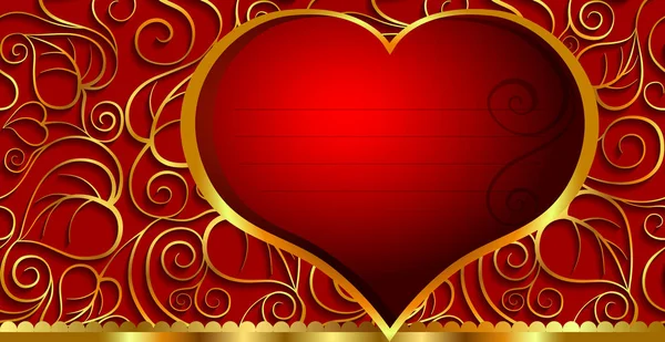 Sevgililer Günü Için Kalp Kart — Stok Vektör