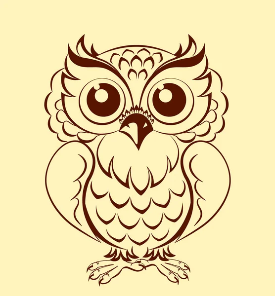 Owl Abstract Vector Clip Art — Stock Vector