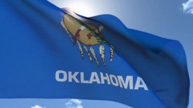 oklahoma rüzgarda sallayarak bayrak