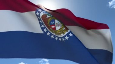 Missouri Bayrağı Rüzgarda Dalgalanıyor