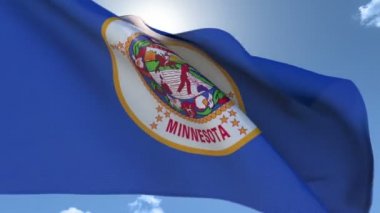 Minnesota Bayrağı Rüzgarda Dalgalanıyor