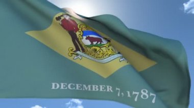 Rüzgarda Dalgalanan Delaware Bayrağı