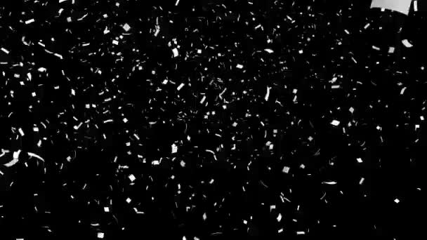 Explosion de confettis blancs 