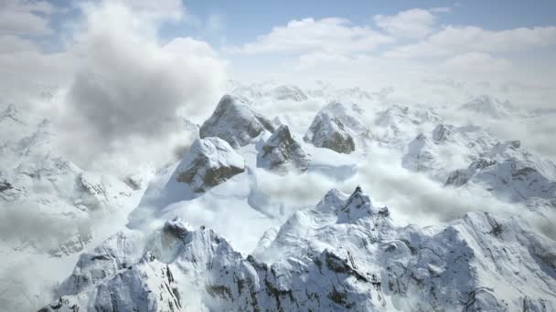 Alrededor del Monte con Nubes — Vídeo de stock