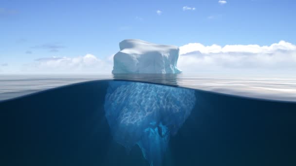 Meio Glaciar Flutuante — Vídeo de Stock