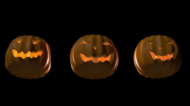 Calabazas de Halloween parpadeantes - Cámara 2 — Vídeo de stock