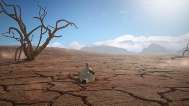 Desierto, representación 3D — Vídeos de Stock