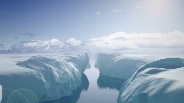 Volando entre glaciares — Vídeos de Stock