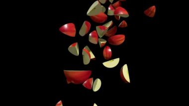 Kırmızı Elma Dilimleri Şelalesi