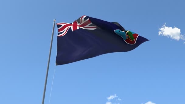 Bandera de Montserrat ondeando — Vídeo de stock