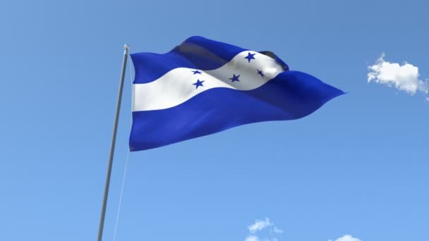 Bandera de Honduras ondeando — Vídeo de stock