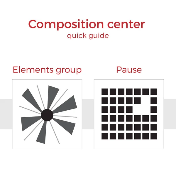 Guía rápida para la ilustración de vectores de composición — Vector de stock
