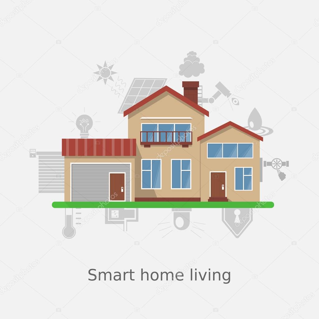 Smart home vector concept