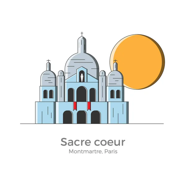 Sacre Coeur illustrazione — Vettoriale Stock