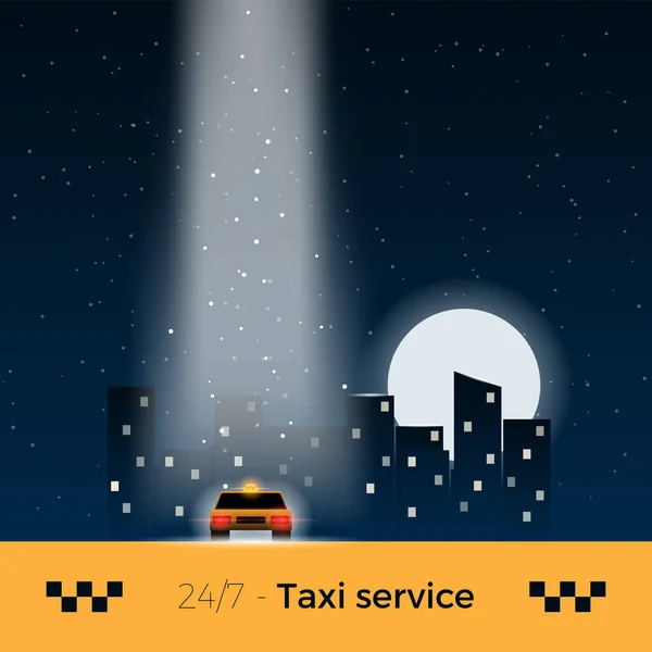 Città taxi illustrazione — Vettoriale Stock