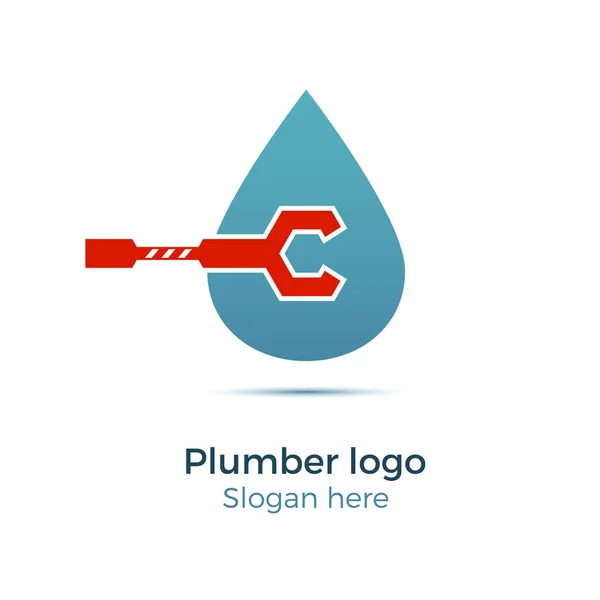 Plumbing company logo — Stock Vector