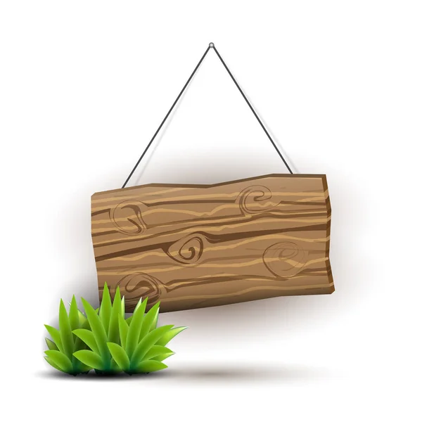 Concepto de signo de madera — Vector de stock