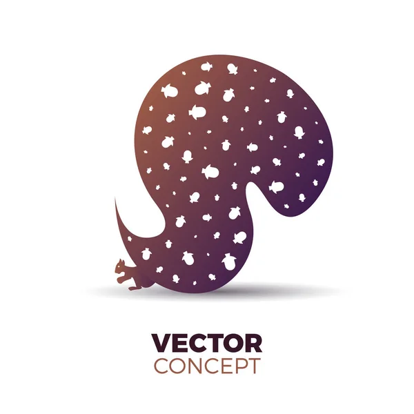 Concept de vecteur d'écureuil — Image vectorielle