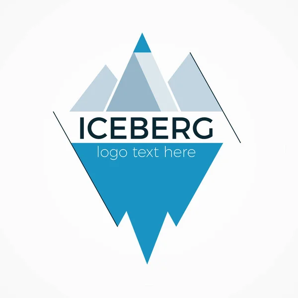 Conceito de logotipo de Iceberg — Vetor de Stock