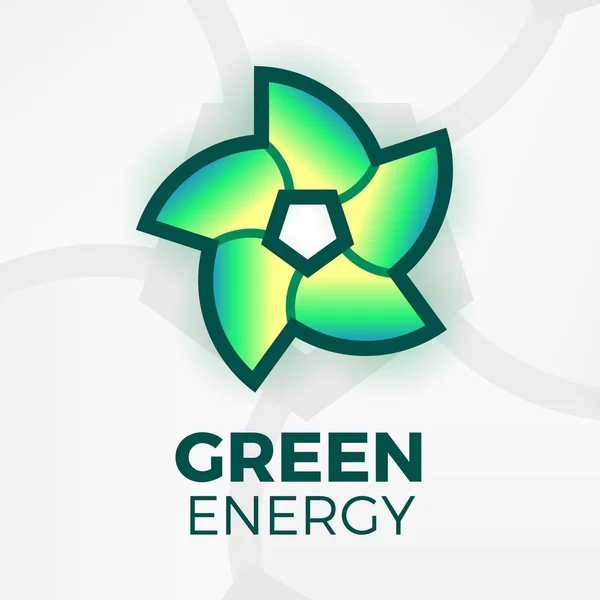 Yeşil enerji logo — Stok Vektör