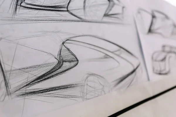 Sketch the concept car on paper.