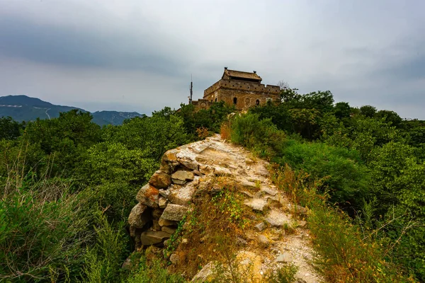 Distrutta Parte Della Grande Muraglia Cinese Attrazione Turistica — Foto Stock